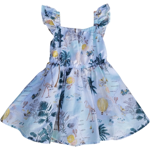Janie and Jack Other - Janie and Jack Tropical Island Flutter Sleeve Dress Baby Girls 12-18 Months